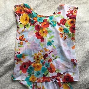 2b Floral Sheer Blouse
